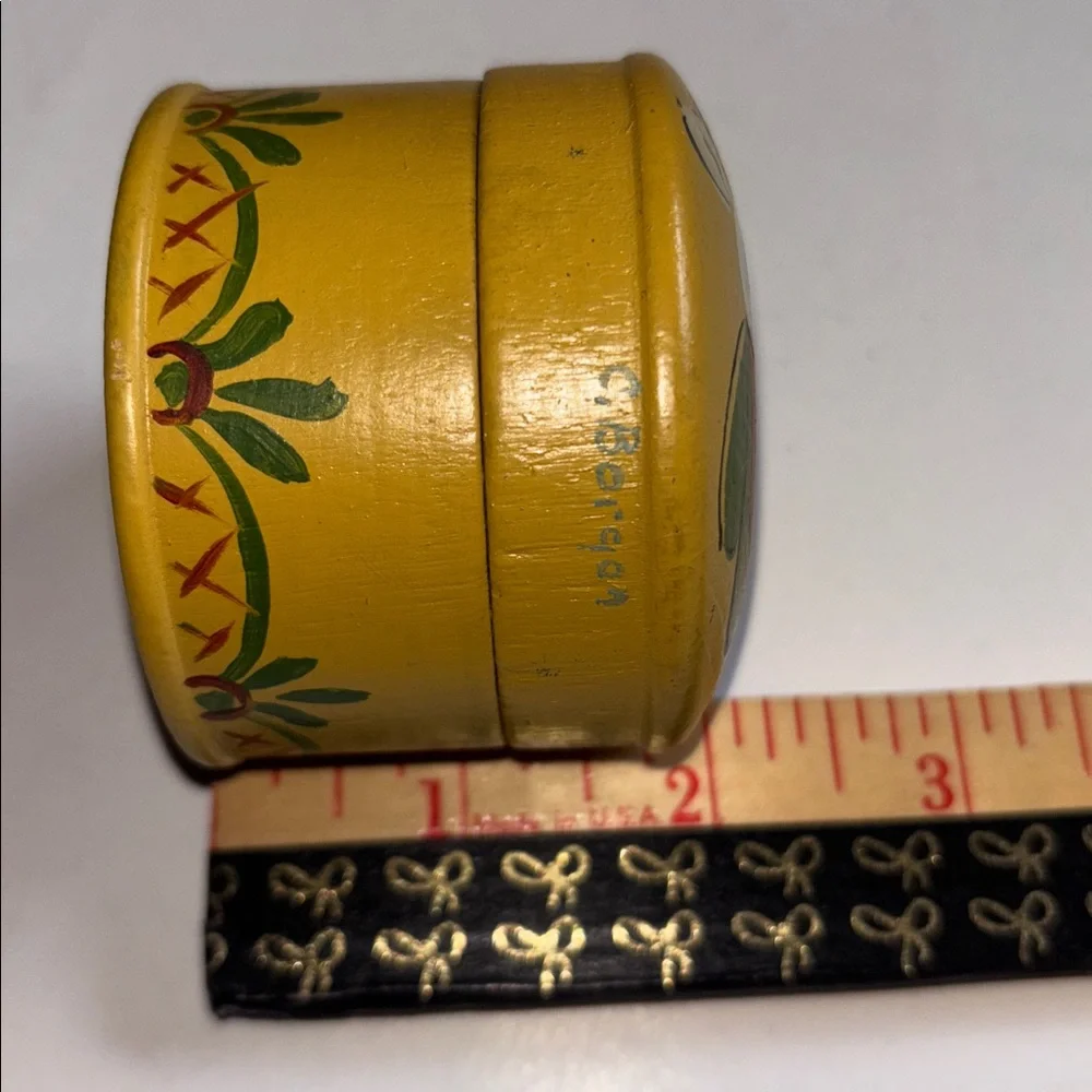 Rosemaling Ring Box Frozen Decor Norwegian Ring Box Vintage Hand Painted Box